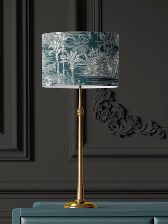 Tropical Toile Teal Lampshade by Boon & Blake