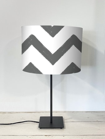 Chevron Dark Grey Lampshade