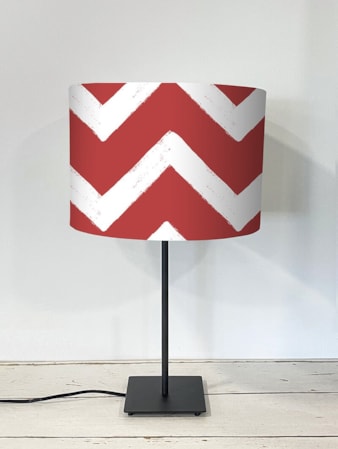 Chevron Red Lampshade