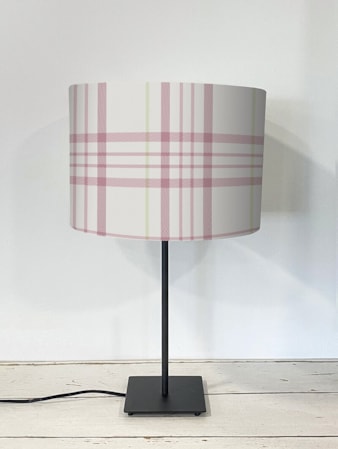 Devon Check Dusky Pink Lampshade