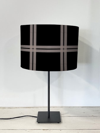 Herringbone Check Black Lampshade