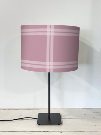 Herringbone Check Dusky Pink Lampshade