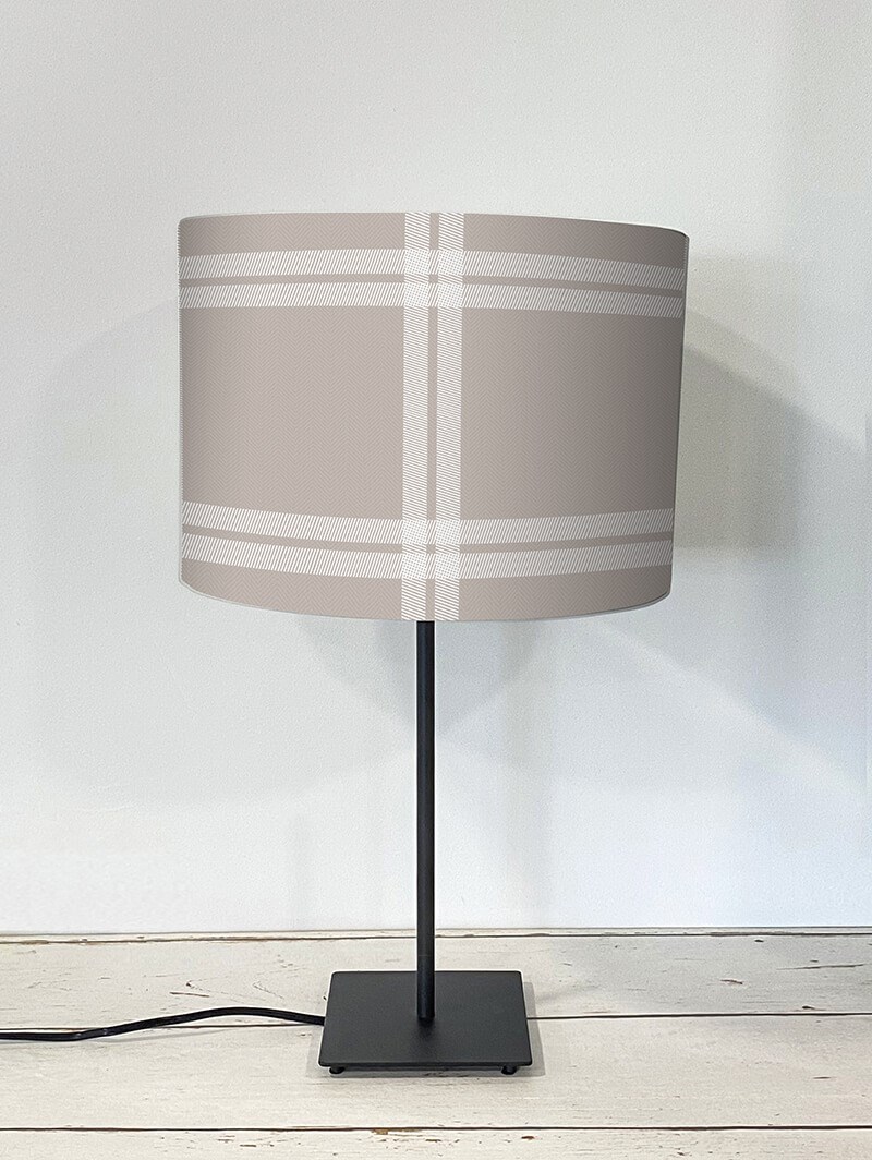 Herringbone Check Taupe Lampshade