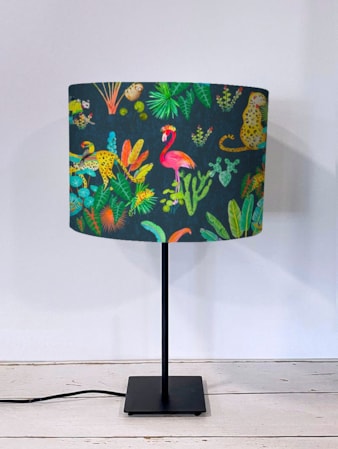 Jungle Jamboree Navy Lampshade