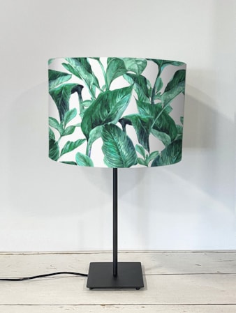 Jungle Leaves Aqua Lampshade