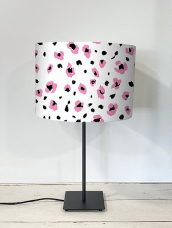 Leopard Print Blush Lampshade