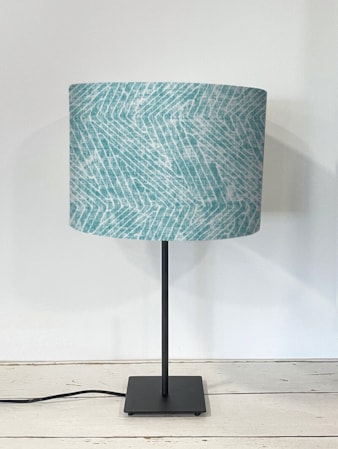 Linear Luxe Teal Lampshade