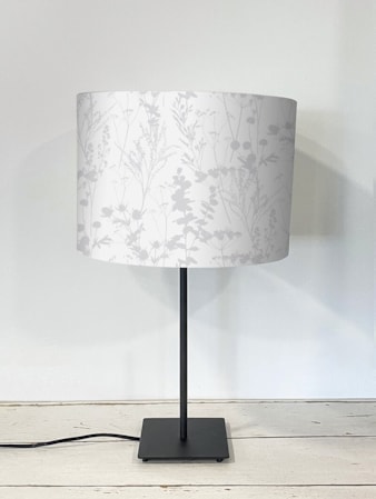 Meadow Leaf Pale Grey Lampshade