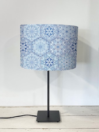 Moroccan Tile Blue Lampshade