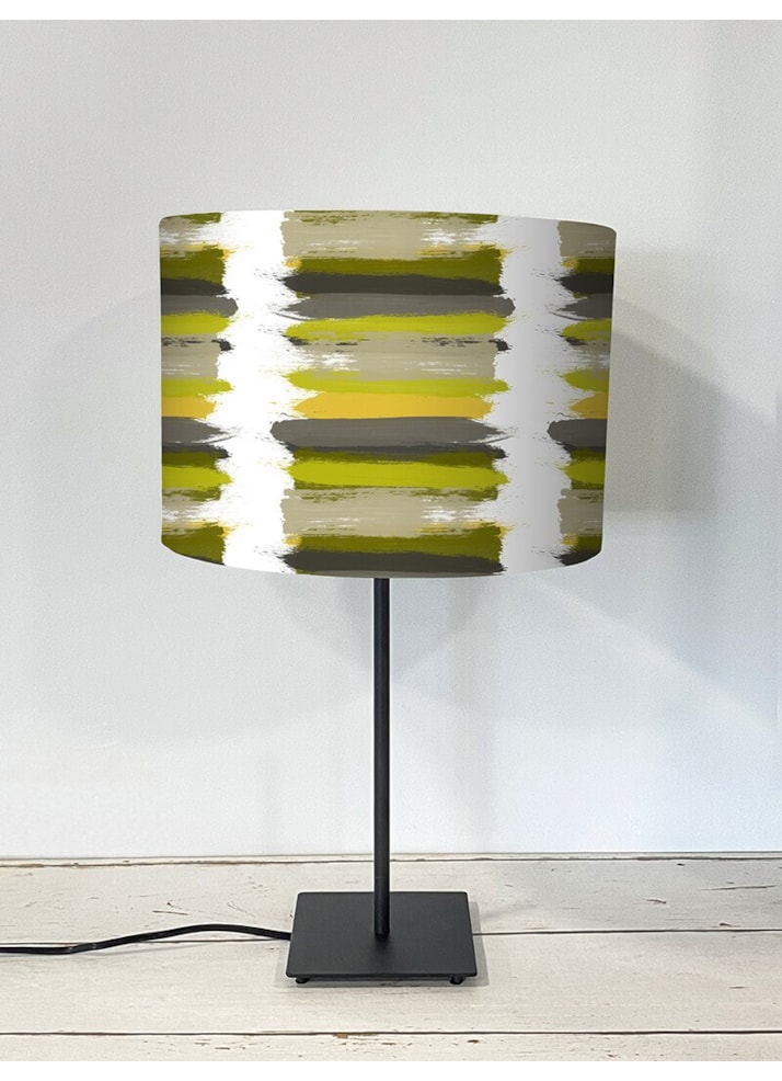 Painterly Stripe Chartreuse Lampshade