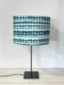 Shibori Stripe Teal Lampshade