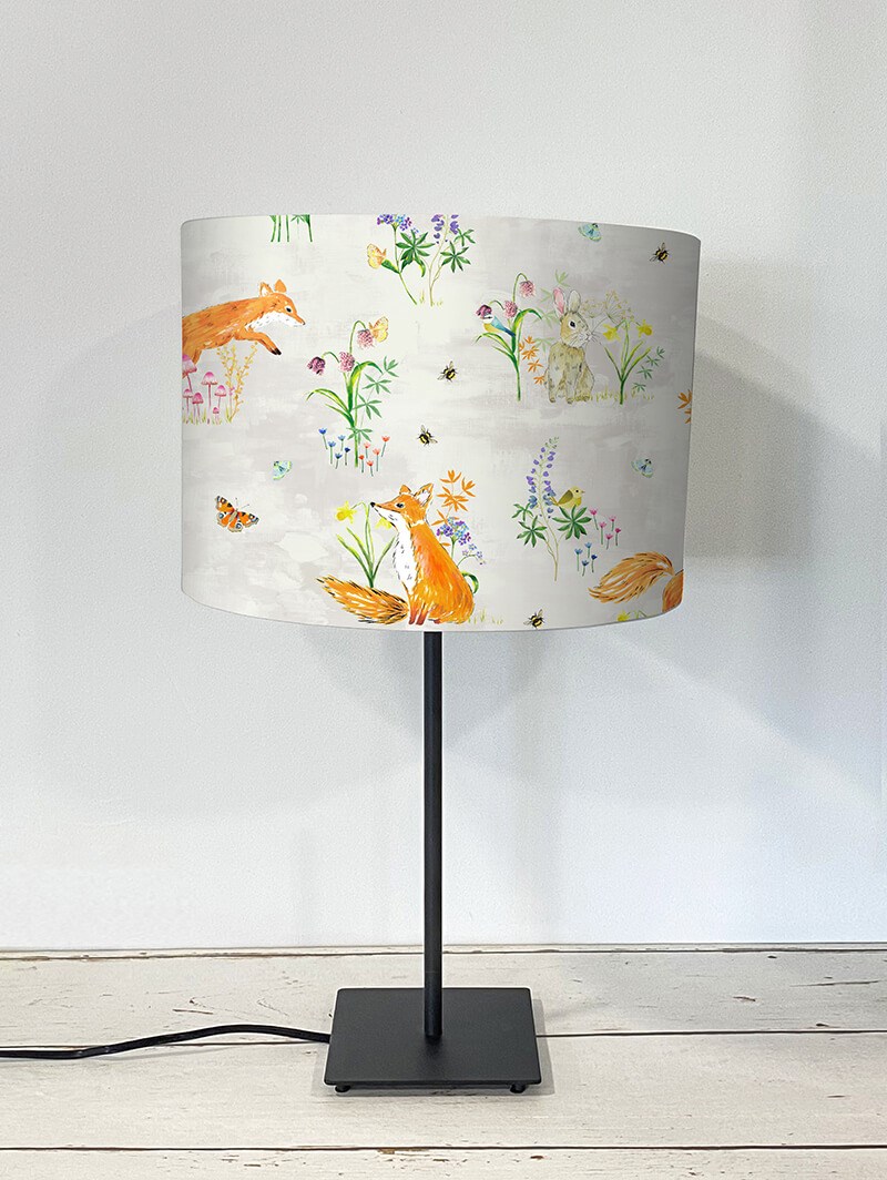 Spring Woodland Natural Lampshade