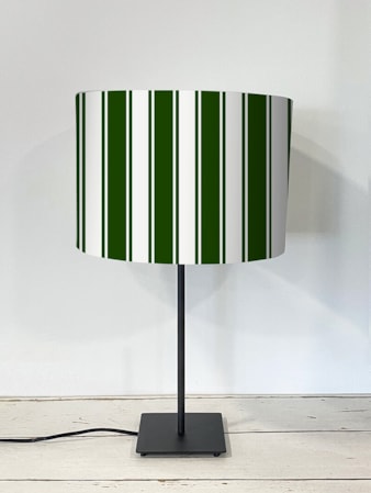 Ticking Stripe Green Lampshade