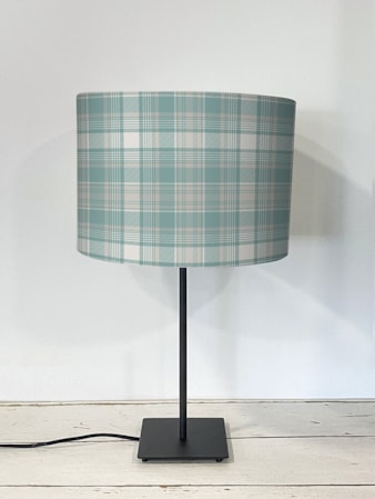 Wallace Check Soft Blue Lampshade