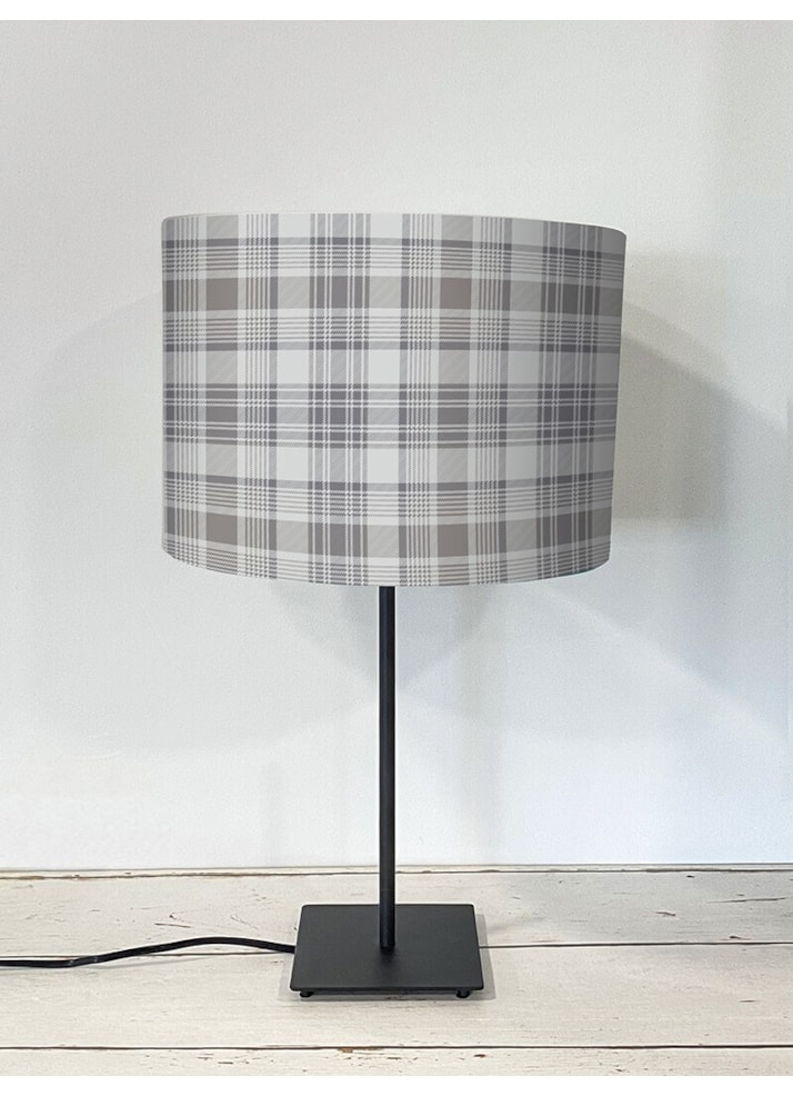 Wallace Check Stone Grey Lampshade