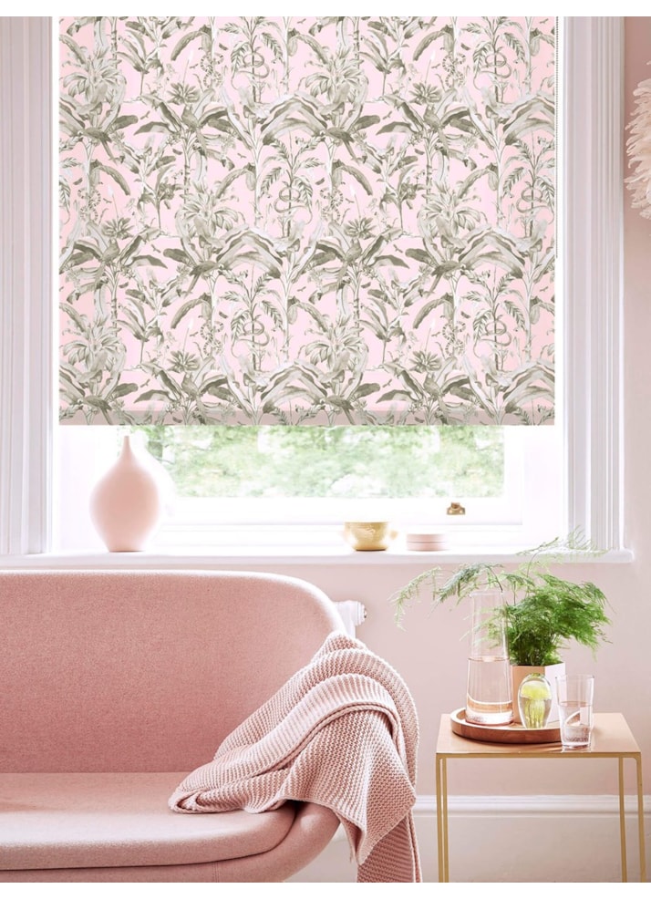 Ecuador Blush Tropical Roller Blind by Boon & Blake