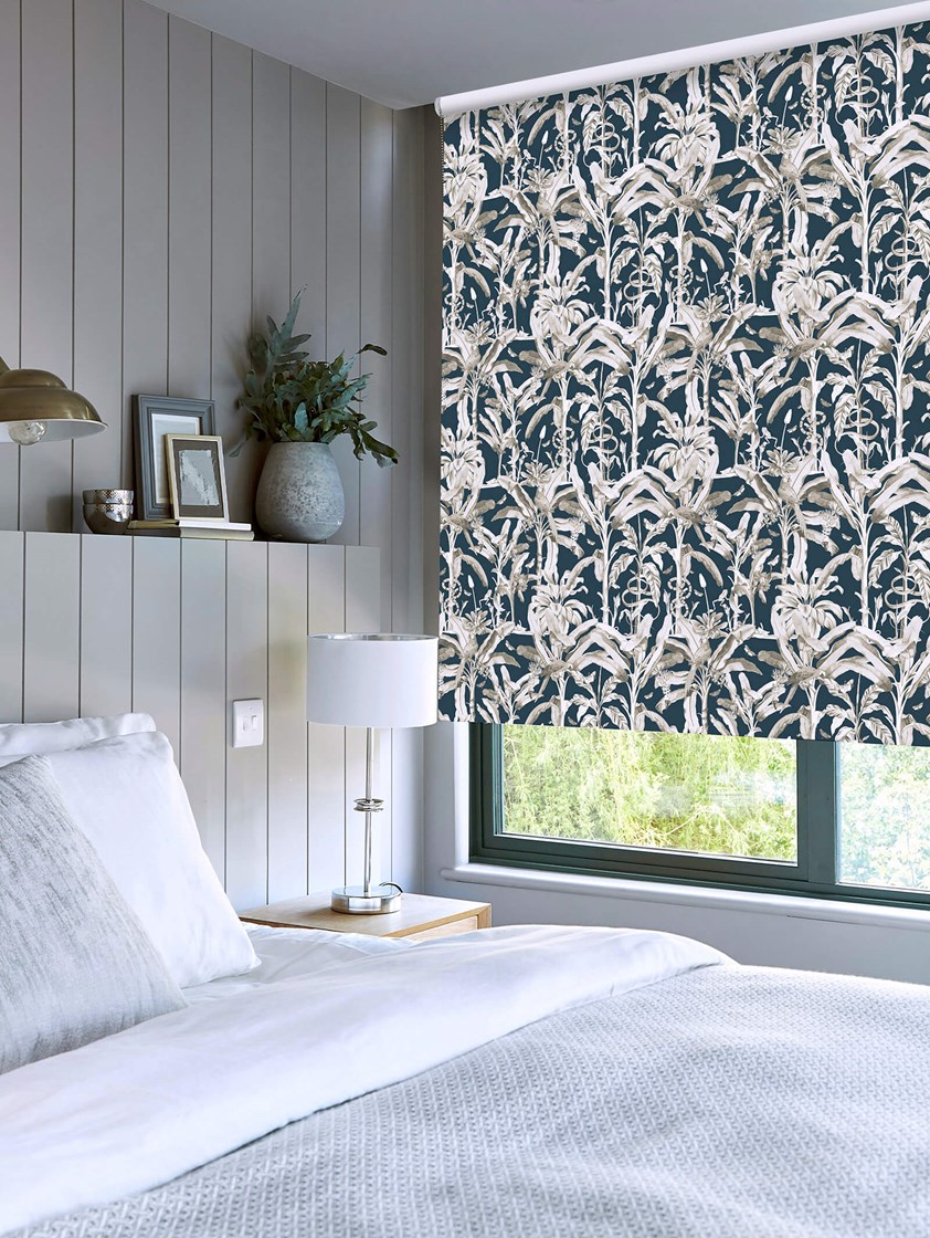 Ecuador Marine Tropical Roller Blind by Boon & Blake