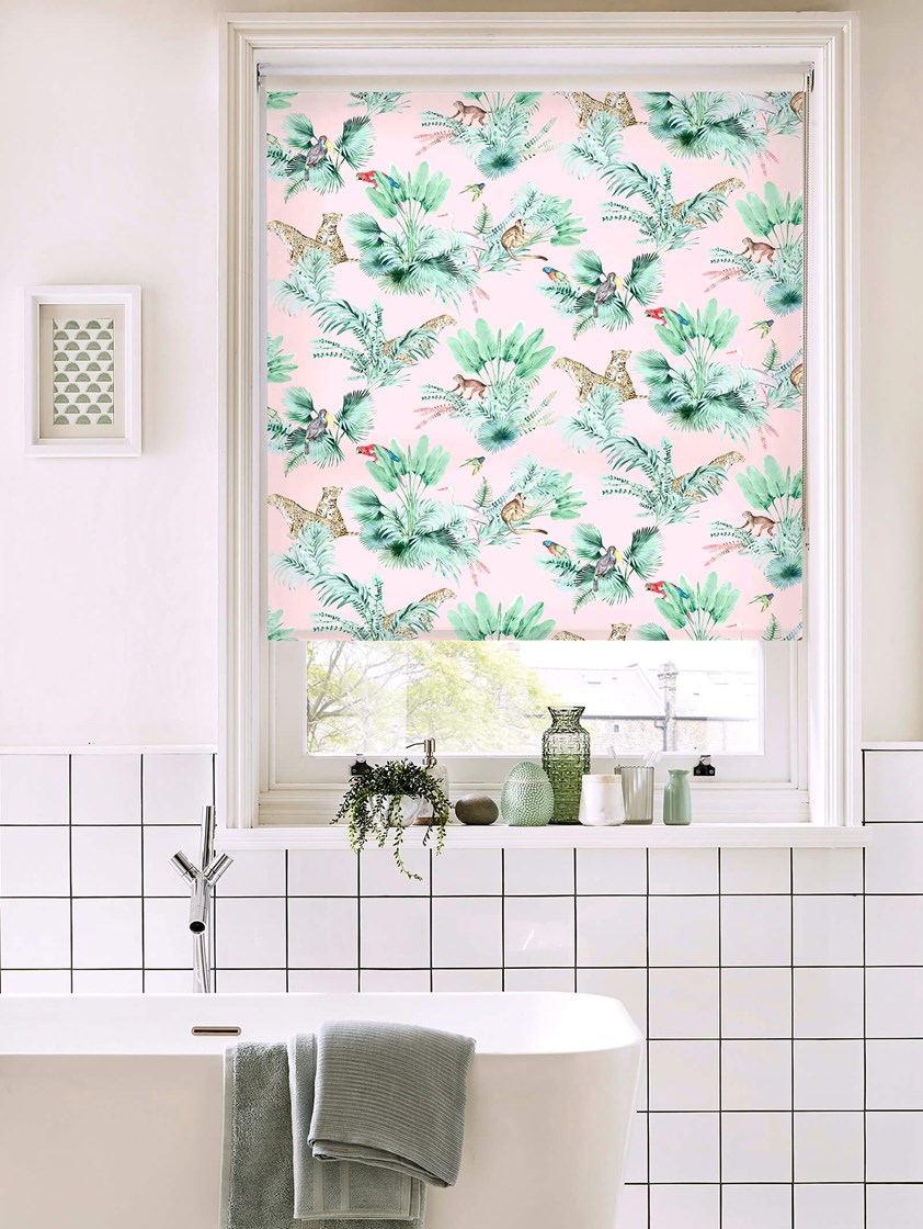 Honduras Blush Tropical Roller Blind by Boon & Blake