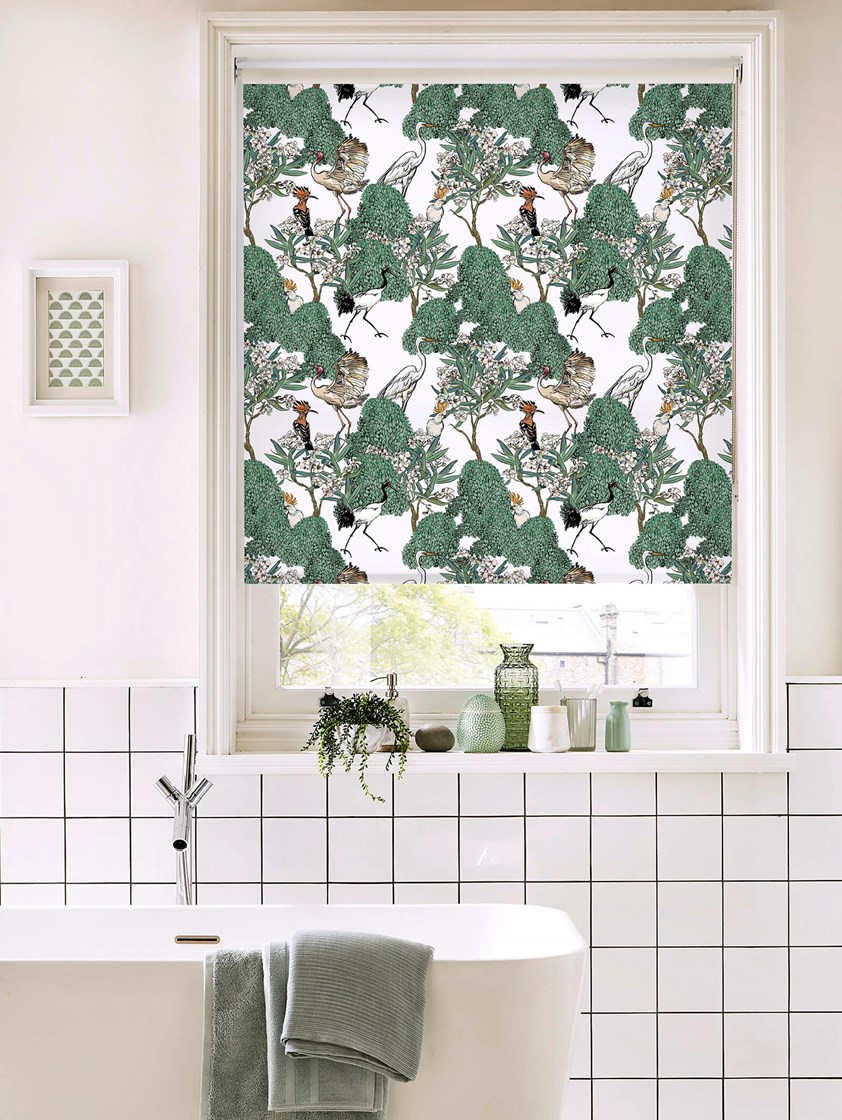 Oleander Natural Bird Print Roller Blind by Boon & Blake