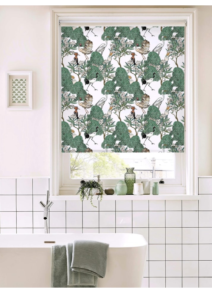 Oleander Natural Bird Print Roller Blind by Boon & Blake