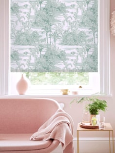 Tropical Toile Mist Roller Blind by Boon & Blake