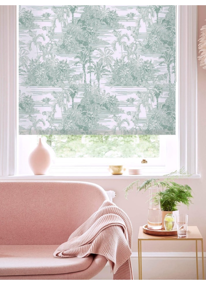 Tropical Toile Mist Roller Blind by Boon & Blake