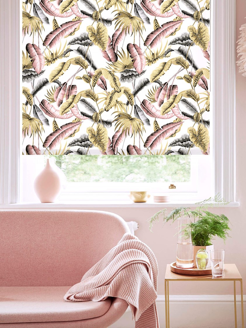 Venezuela Natural Tropical Leaf Roller Blind by Boon & Blake