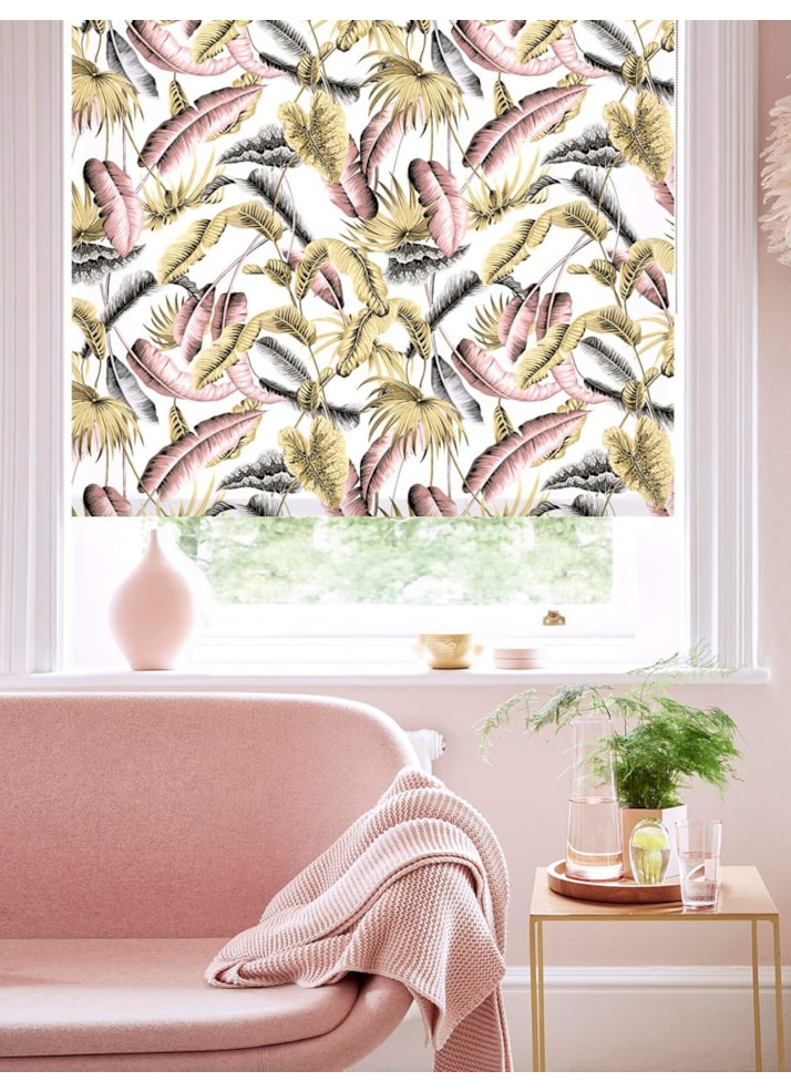 Venezuela Natural Tropical Leaf Roller Blind by Boon & Blake