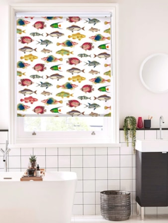 Oceanica White Roller Blind