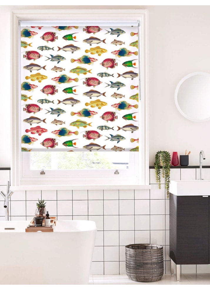 Oceanica White Roller Blind