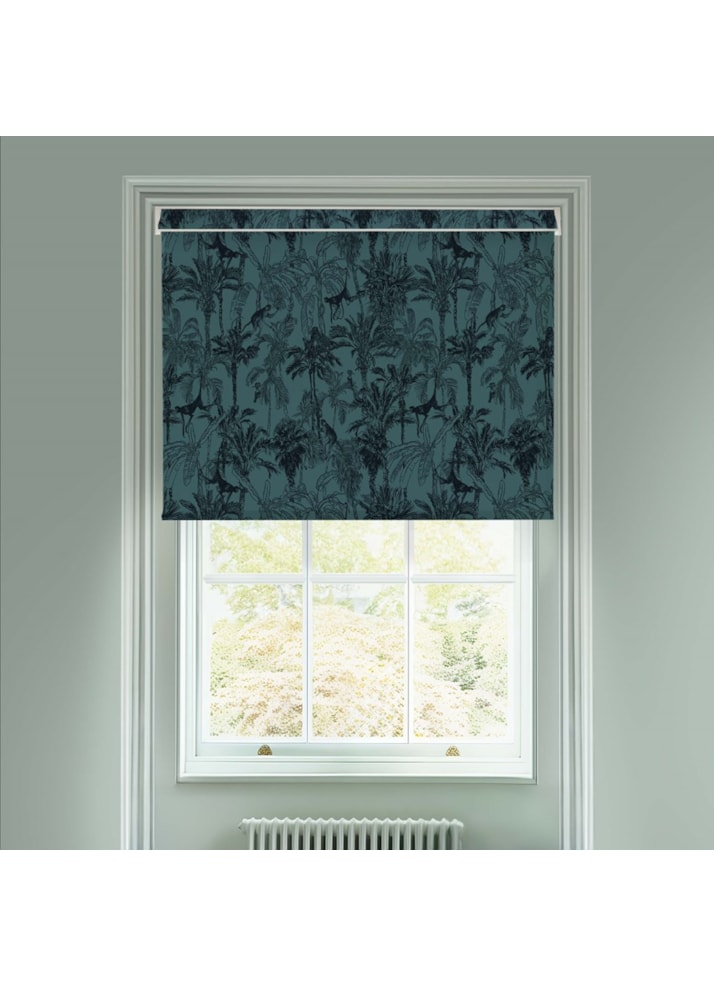 Amazon Teal Electric Roller Blind by Boon & Blake