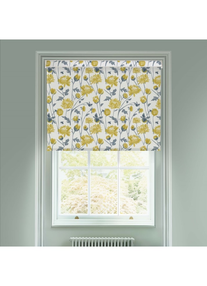 Chrysanthemum Electric Roller Blind by Lorna Syson