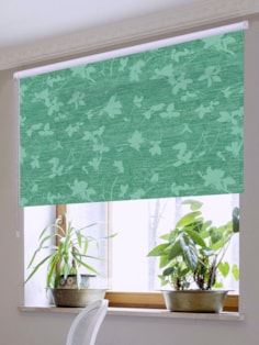 Arya Teal Floral Roller Blind