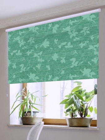 Arya Teal Floral Roller Blind