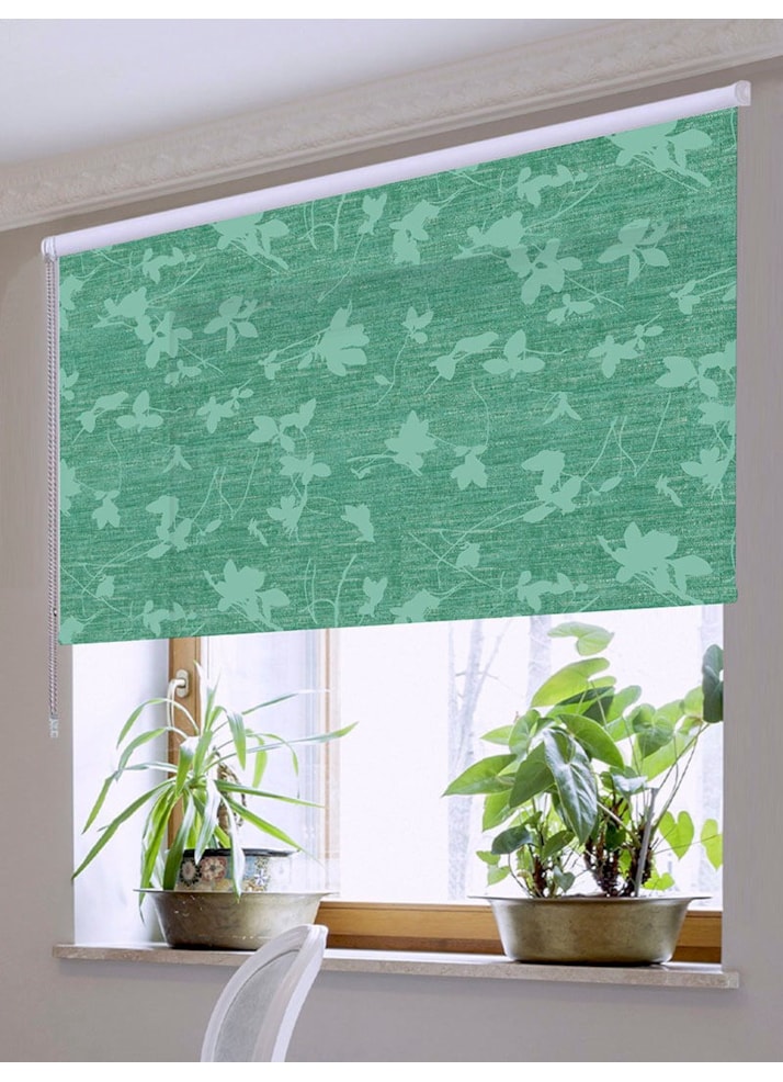 Arya Teal Floral Roller Blind