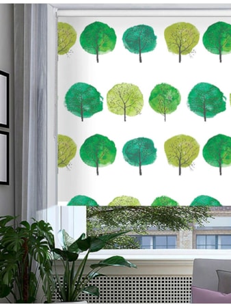 Forest Walks Green Floral Roller Blind