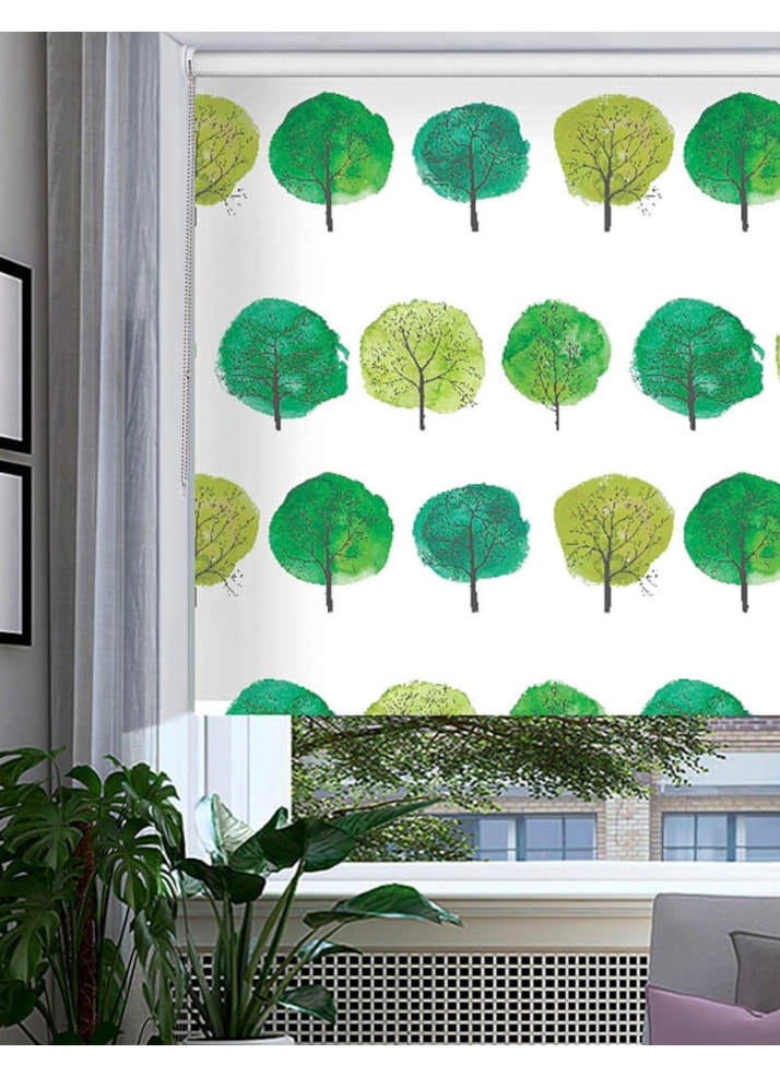 Forest Walks Green Floral Roller Blind