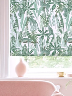 Jungalist Mint Floral Roller Blind