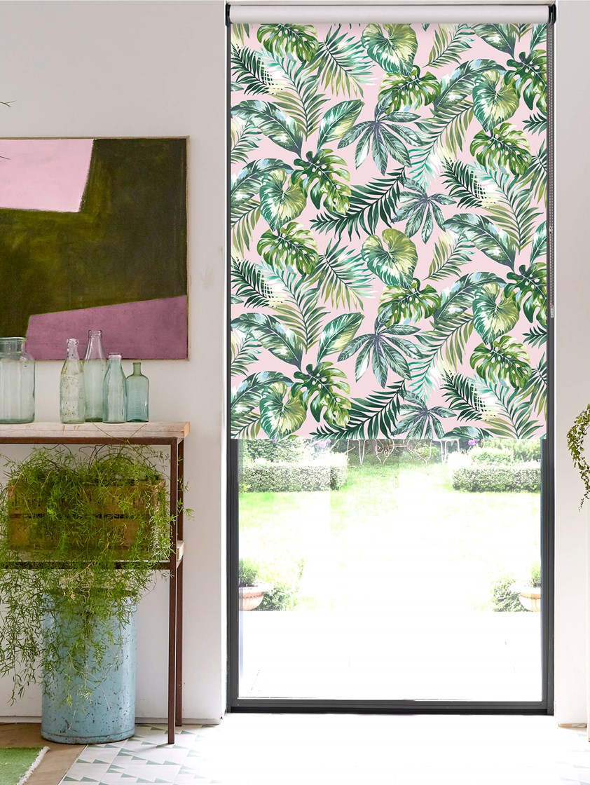 Sumatra Blush Jungle Roller Blind