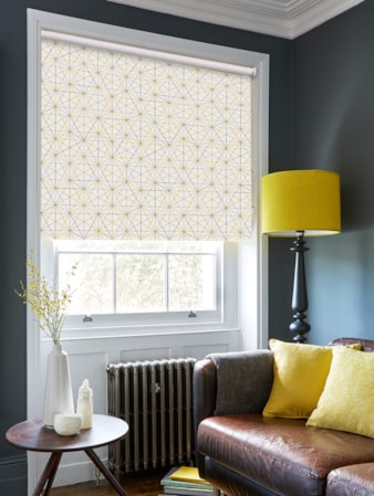 Apex Mustard Geometric Roller Blind