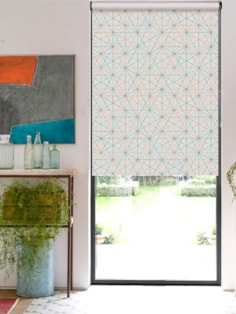 Apex Tangerine Geometric Roller Blind