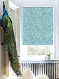 Linear Luxe Geometric Teal Roller Blind