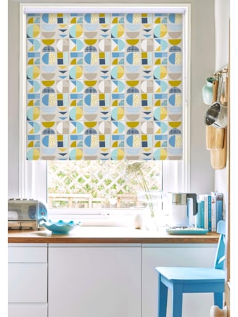 Segments Marine Geometric Roller Blind