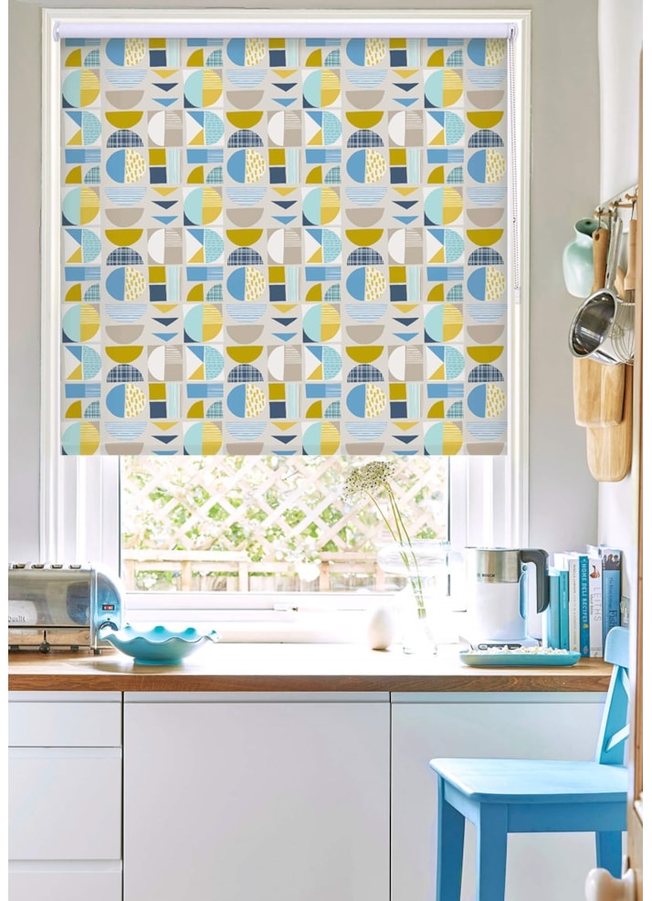 Segments Marine Geometric Roller Blind