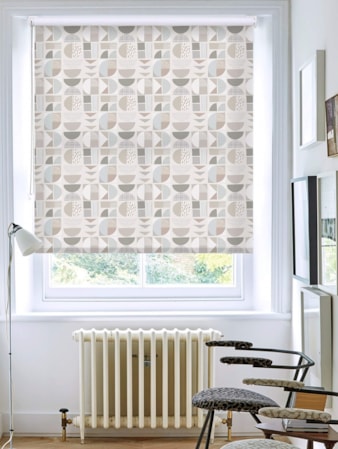 Segments Neutral Geometric Roller Blind