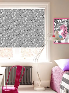 Leopard Print Slate Childrens Roller Blind