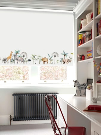 Safari Border Natural Childrens Roller Blind