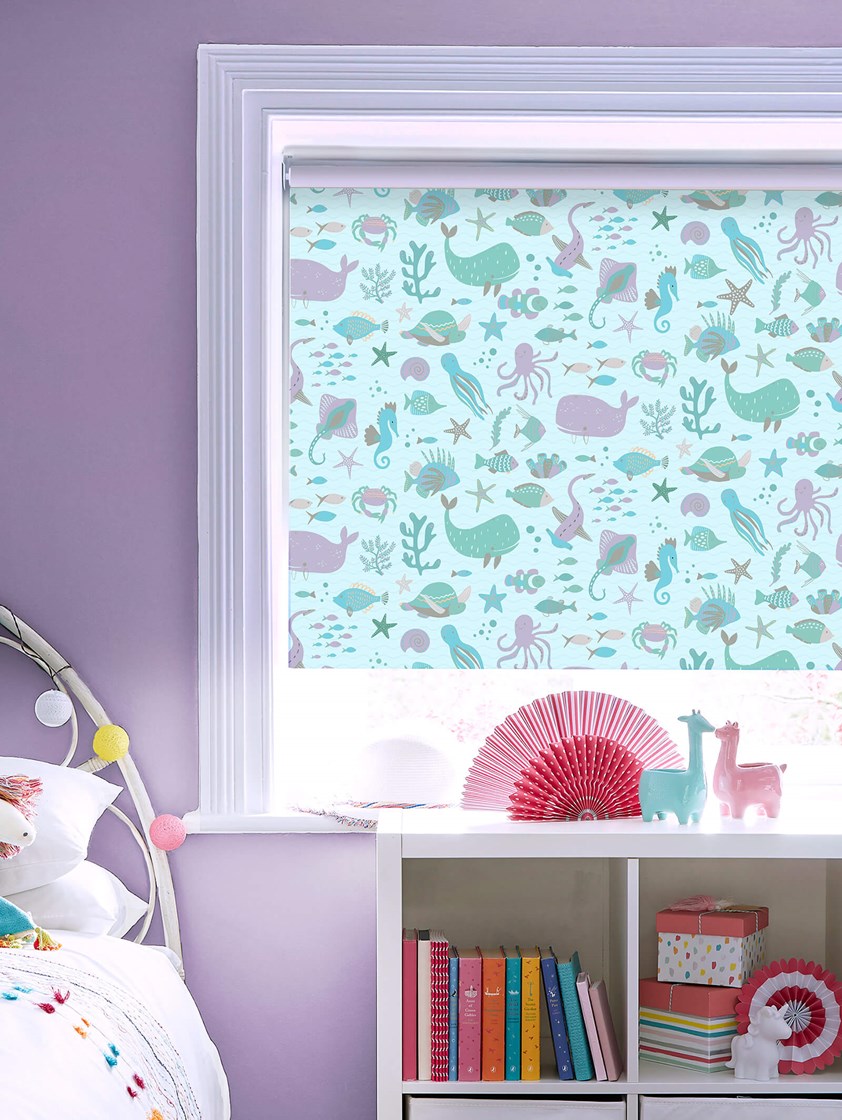 Under The Sea Sky Childrens Roller Blind