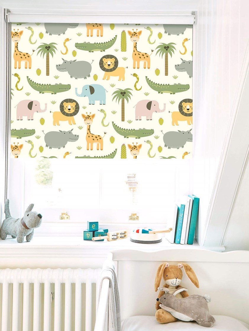 At The Zoo Childrens Roller Blind