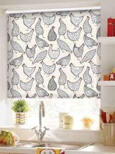 Chickens Cream Roller Blind